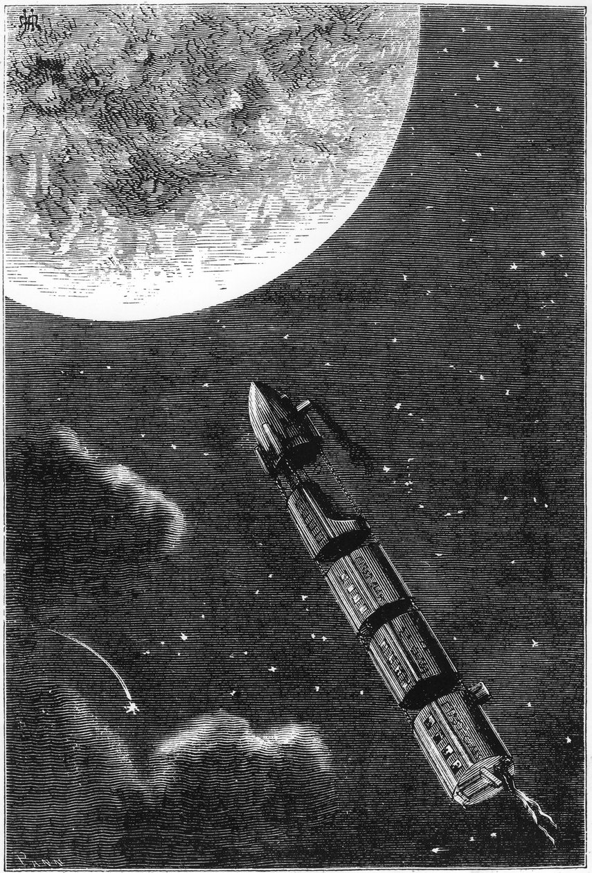 Jules Verne 1828-1905, Från jorden till månen, 1865 av Unbekannt