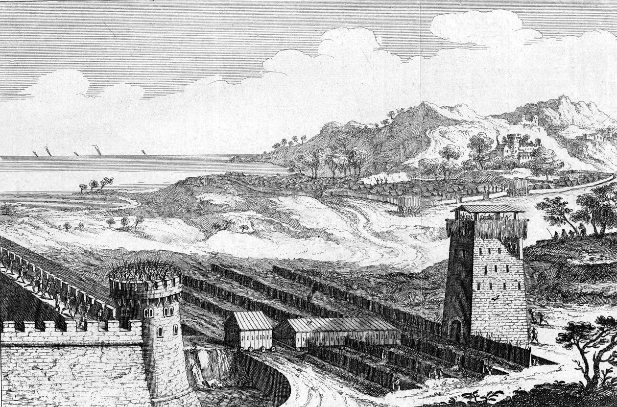 Julius Caesars belägring av Marseille, 49 f.Kr. 1700-talet av Unbekannt