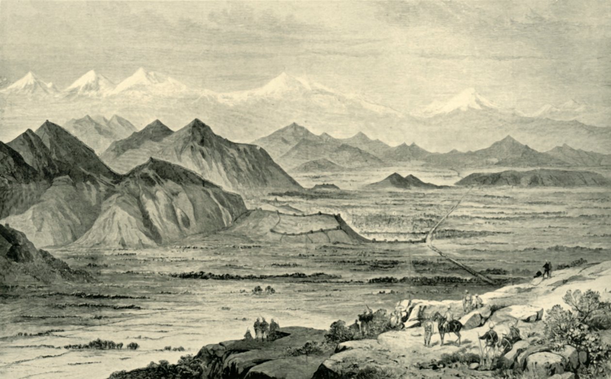 Kabul, tittar norrut från kullen ovanför det brittiska lägret vid Beni Hissar, 8 oktober 1879, 1901. av Unbekannt