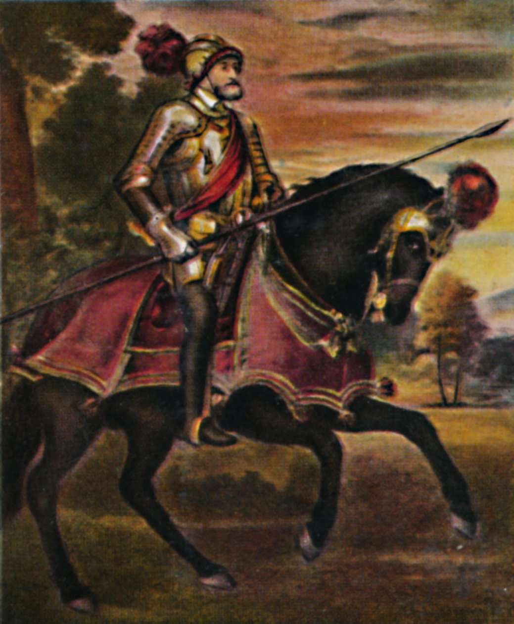 Kejsar Karl V 1500-1558. - Målning av Titian, 1934. av Unbekannt