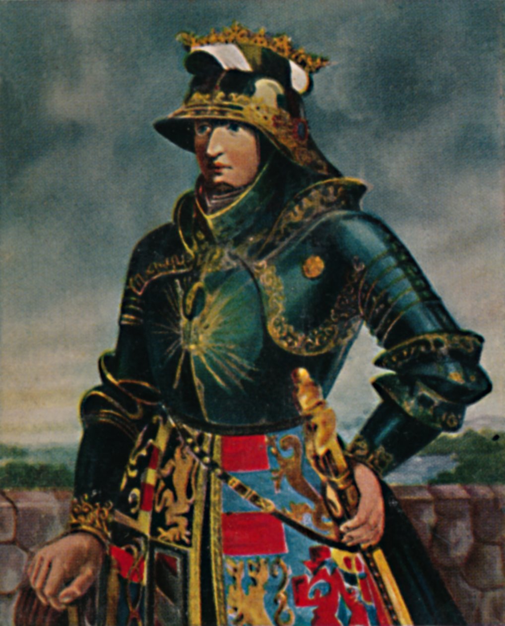 Kejsar Maximilian I 1459-1519 - målning av Rubens, 1934. av Unbekannt