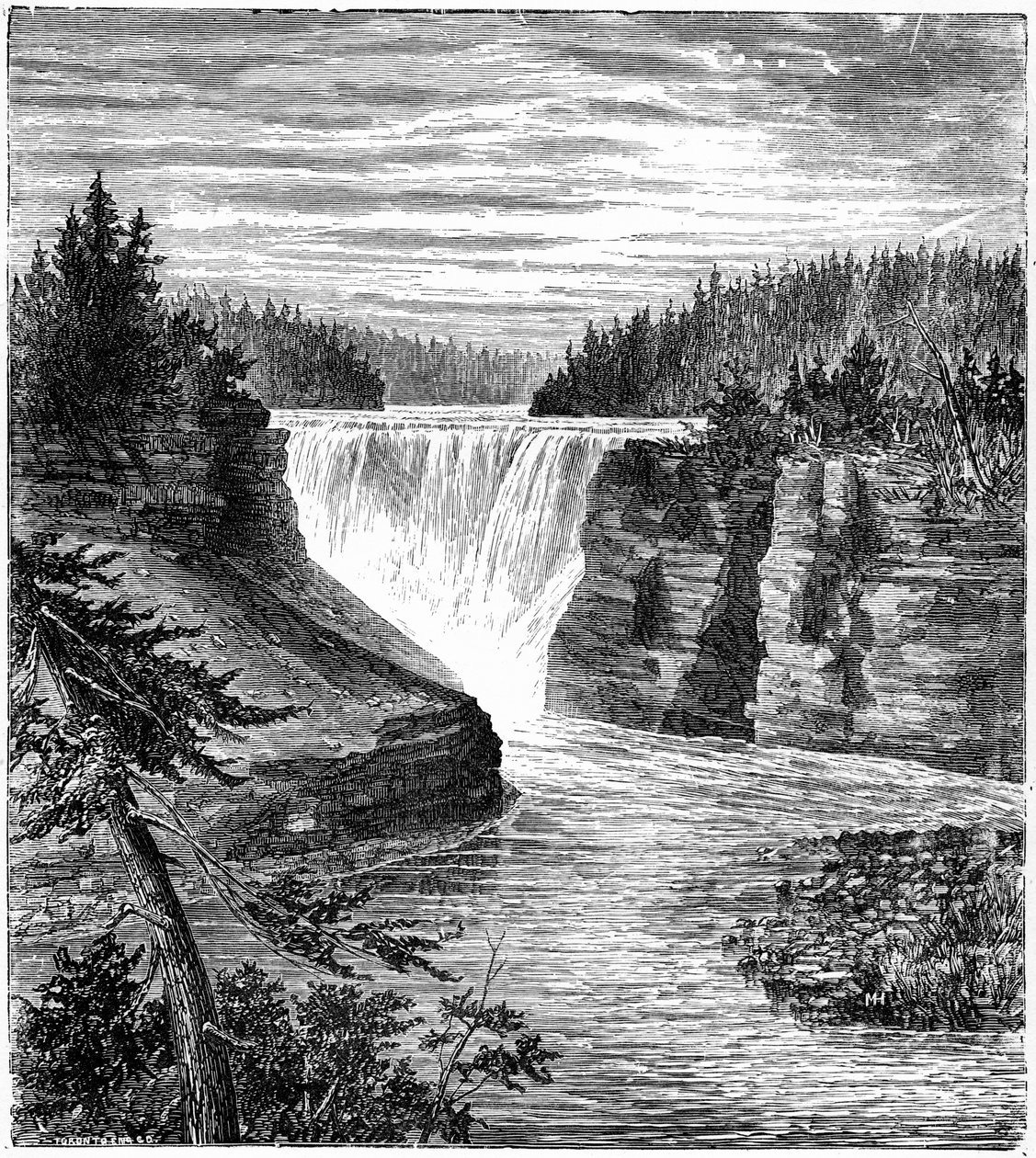 Kakabeka Falls, Ontario, Kanada, 1877 av Unbekannt