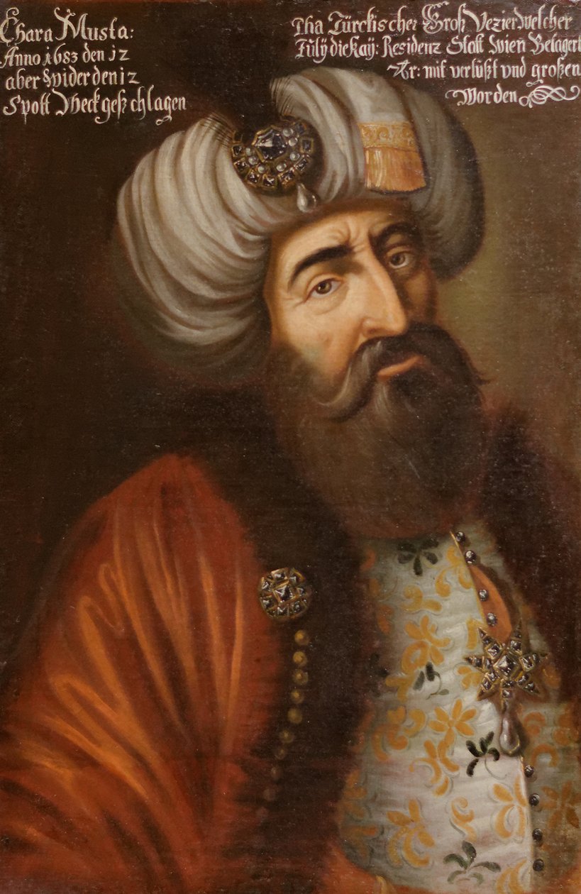 Kara Mustafa Pasha, ottomansk storvesir, ca 1683 av Unbekannt