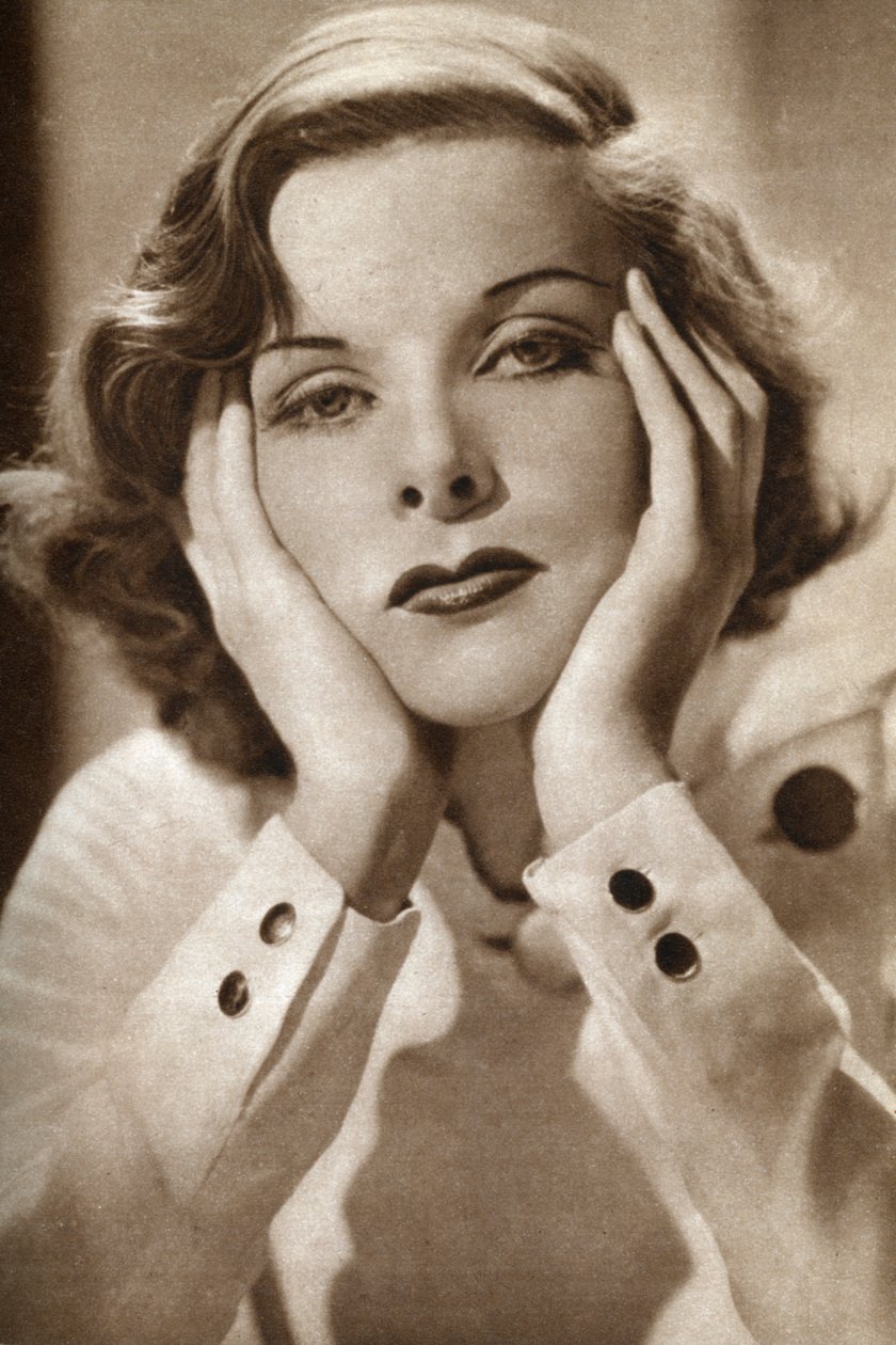 Katharine Hepburn, amerikansk skådespelerska, 1933 av Unbekannt