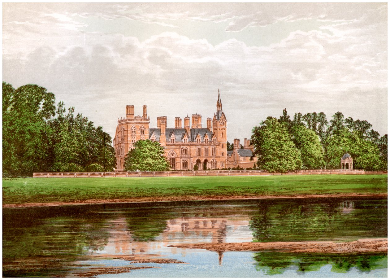 Kelham Hall, Nottinghamshire, hem för familjen Manners-Sutton, c1880 av Unbekannt
