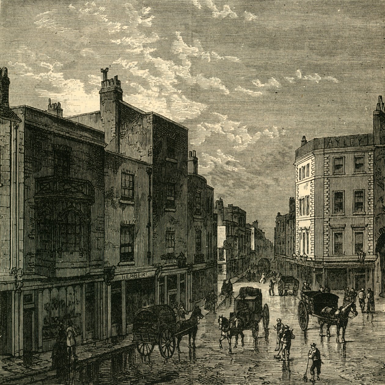 Kensington High Street, 1860, c1876. av Unbekannt
