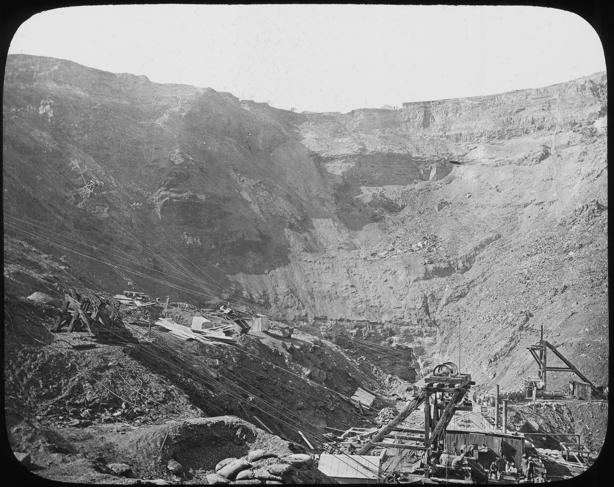 Kimberley diamantgruva, Sydafrika, c1890 av Unbekannt