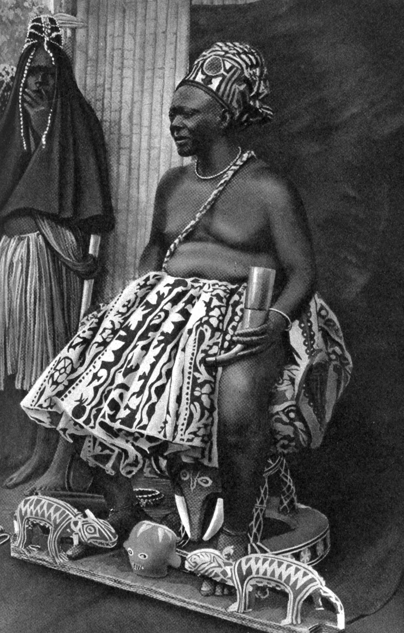 Kung Basu Fondong av Kamerun, Afrika, 1922 av Unbekannt