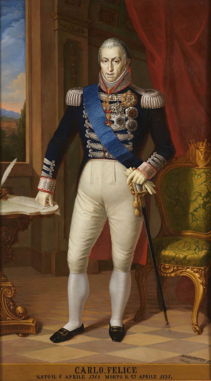 Kung Karl Felix av Sardinien 1765-1831 av Unbekannt