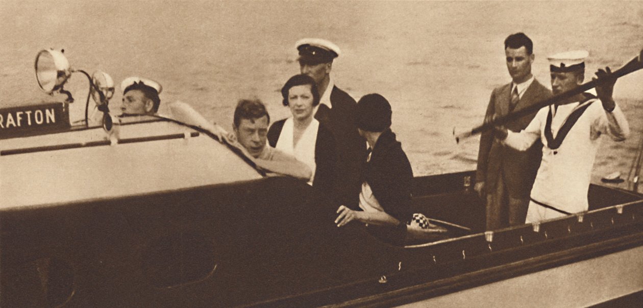Kung Edward återvänder till sin yacht från ön Rab, 1937 av Unbekannt