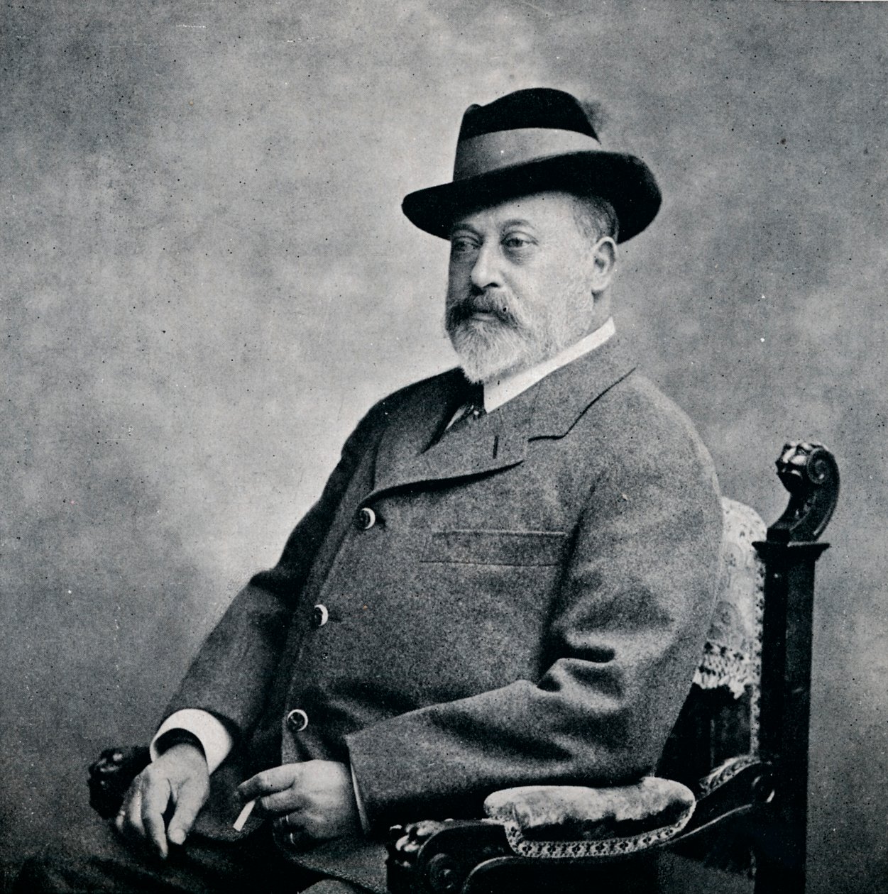 Kung Edward VII i en tyrolerhatt, 1903 1911 av Unbekannt