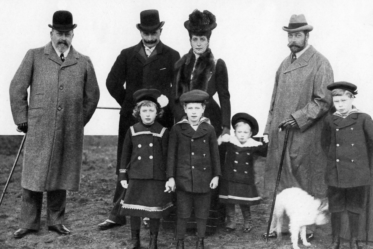King Edward, the Kaiser, Queen Alexandra and King George, c1903 1935 av Unbekannt