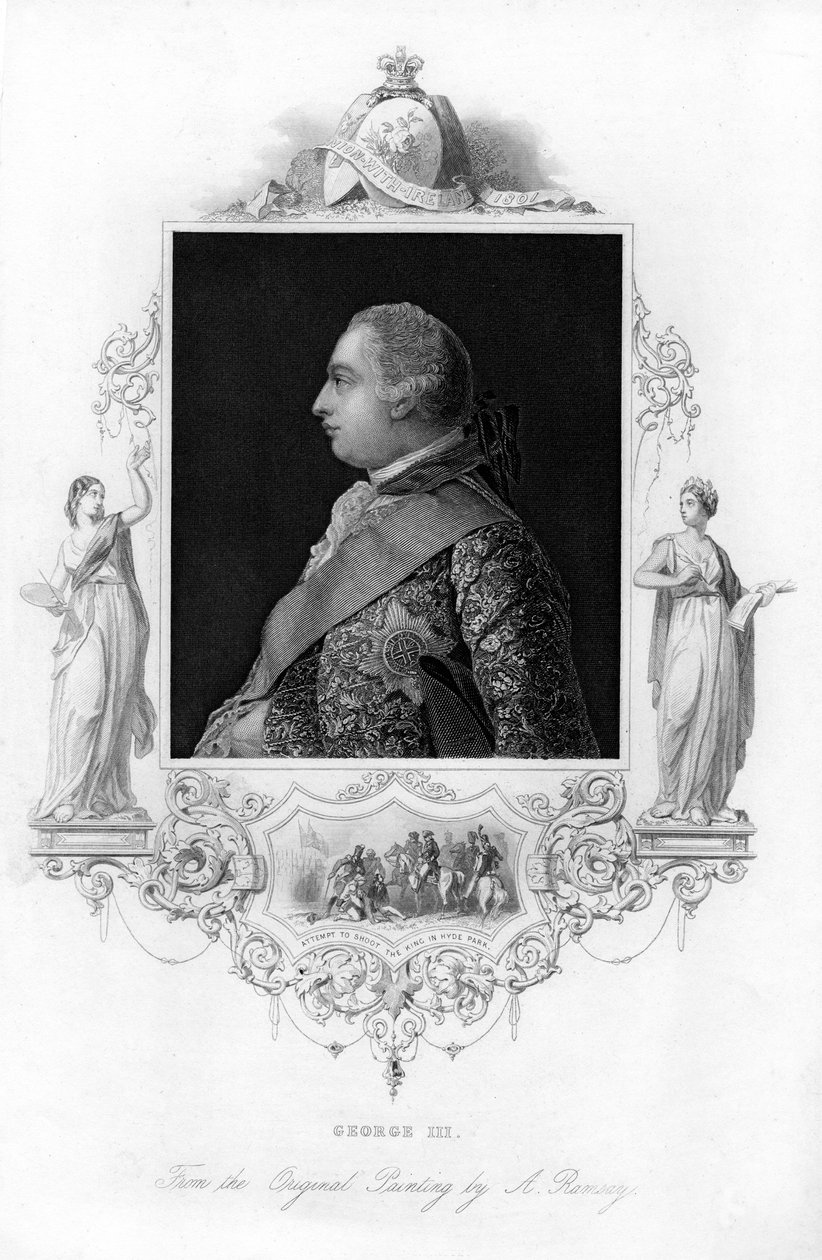Kung George III av Storbritannien, c1850 av Unbekannt
