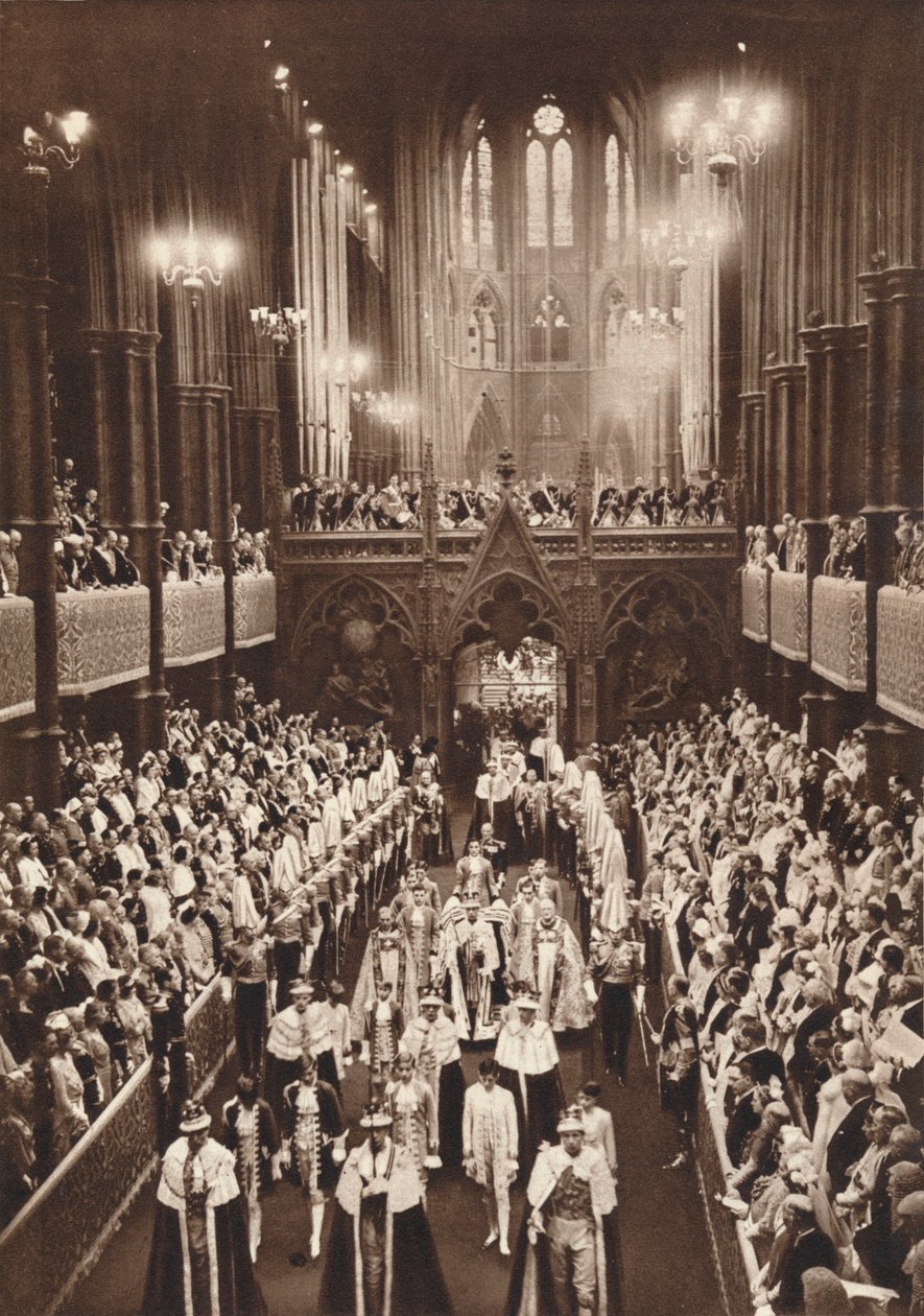 Kung George VI:s kröningsprocessen, Westminster Abbey, 1937 av Unbekannt