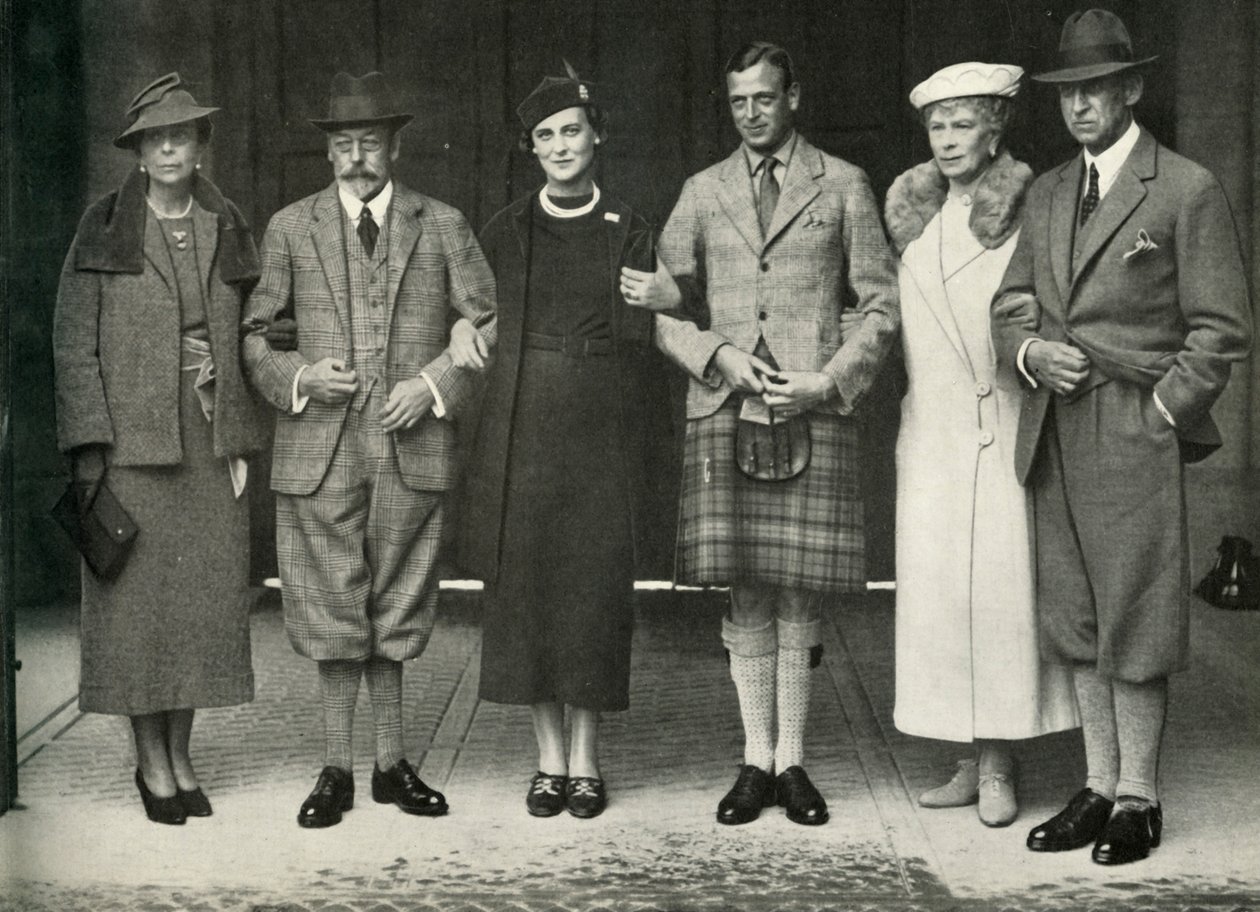 King George V, Queen Mary, Prince George, Princess Marina...på Balmoral 1934, 1951. av Unbekannt