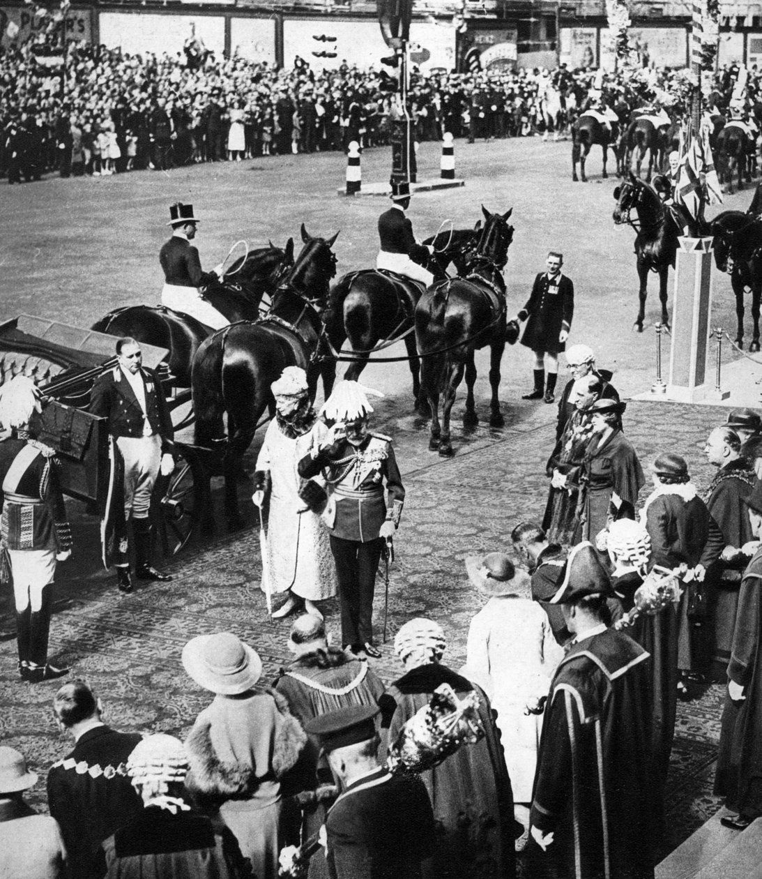 Kung George V och borgmästarna i norra Londons stadsdelar i Marylebone, Silver Jubilee, 1935 av Unbekannt