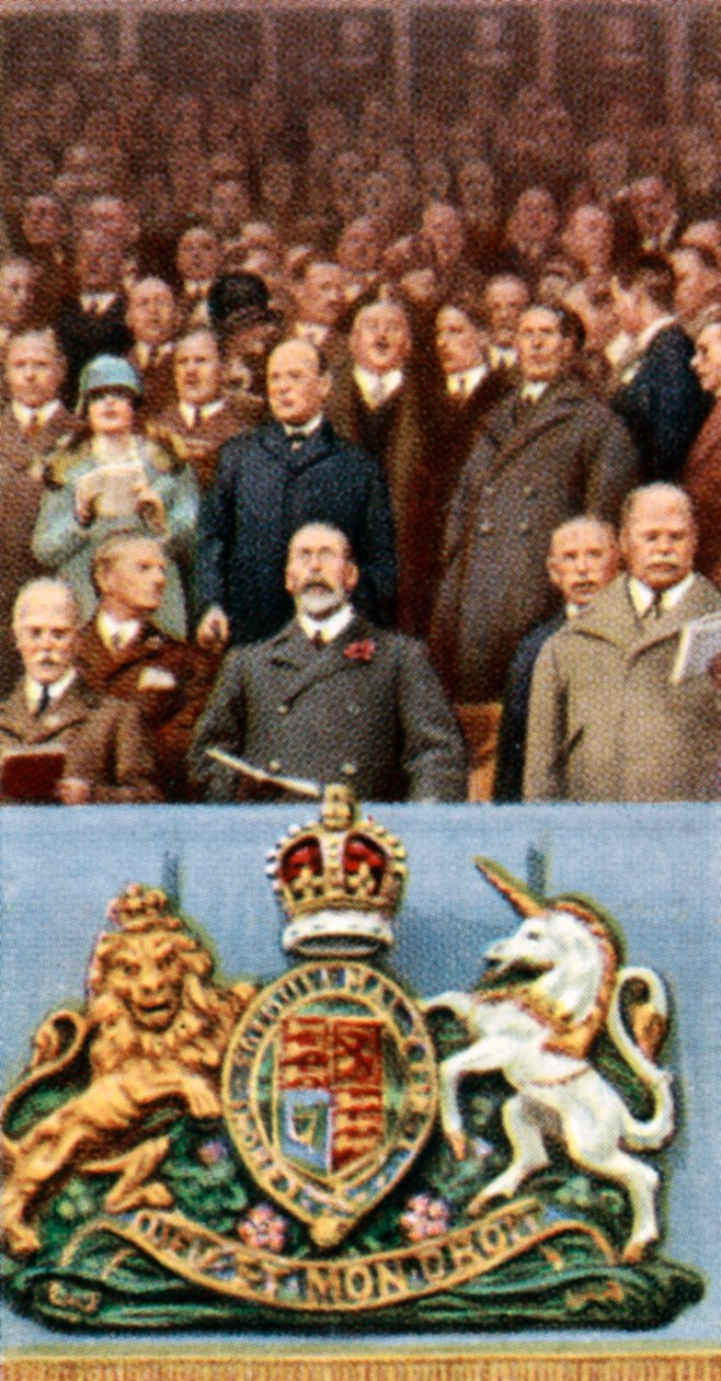 Kung George V i cupfinalen, Wembley, 23 april 1927, c1935 av Unbekannt