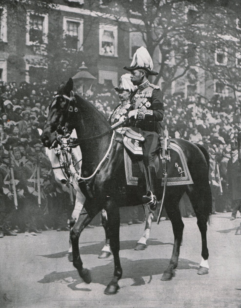 Kung George V vid begravningen av sin far kung Edward VII, London, 20 maj 1910. av Unbekannt
