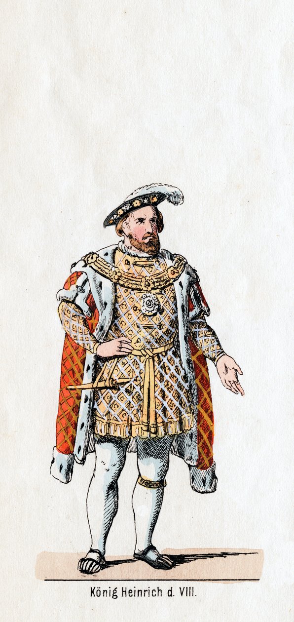 Kung Henry VIII av England, kostymdesign för Shakespeares pjäs, Henry VIII, 1800-talet av Unbekannt