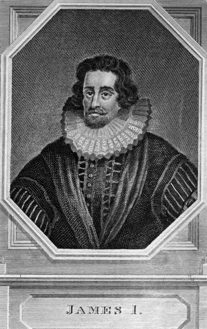 Kung Jakob I, 1566-1625 av Unbekannt