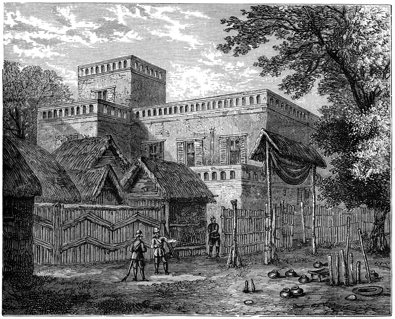 King Koffees Palace, Coomassie, Ashanti-kriget, Afrika, 1900 av Unbekannt