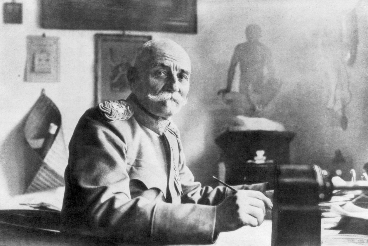 Kung Peter I av Serbien, juli 1914 av Unbekannt