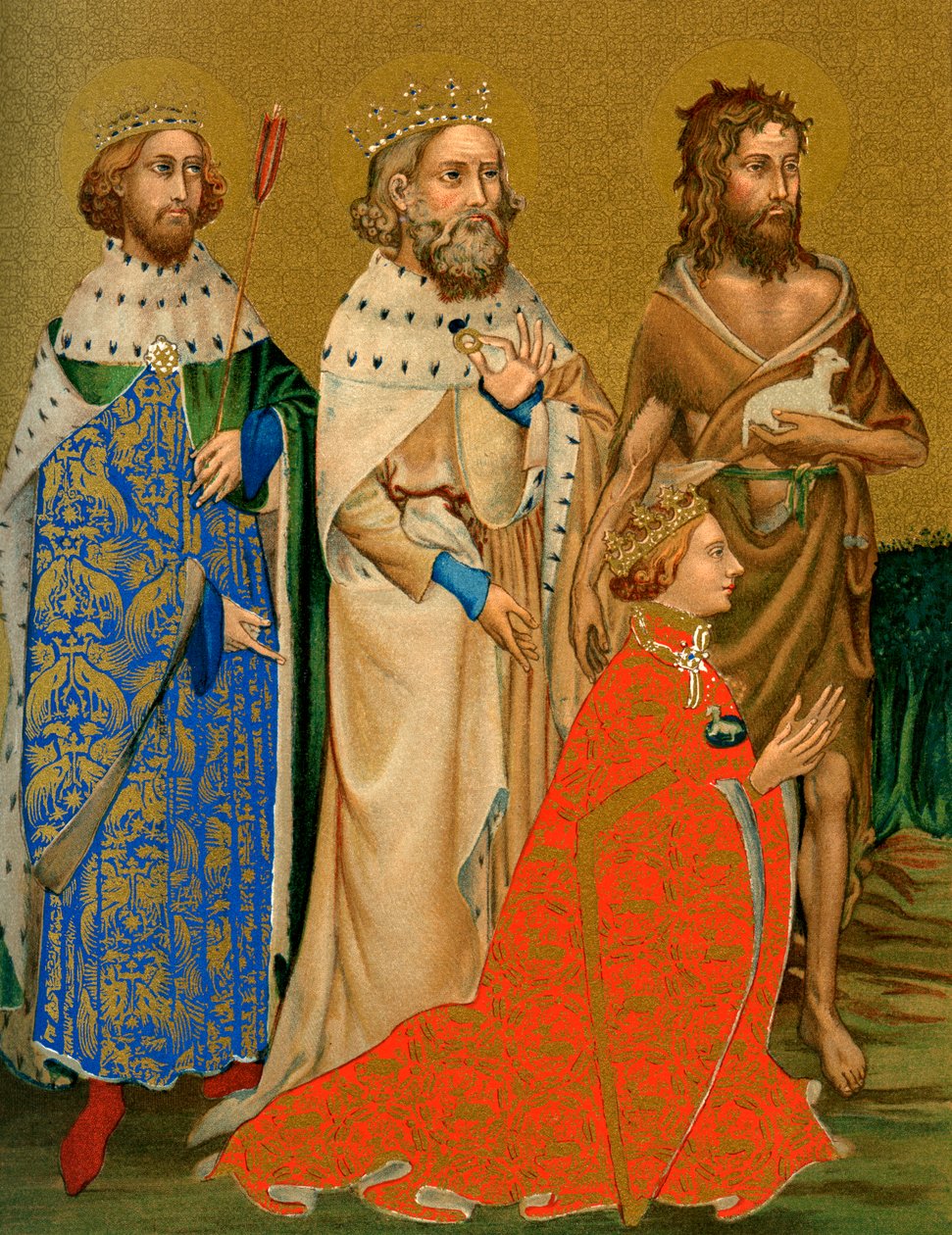 Kung Richard II av England och hans skyddshelgon, 1300-talet 1893 av Unbekannt