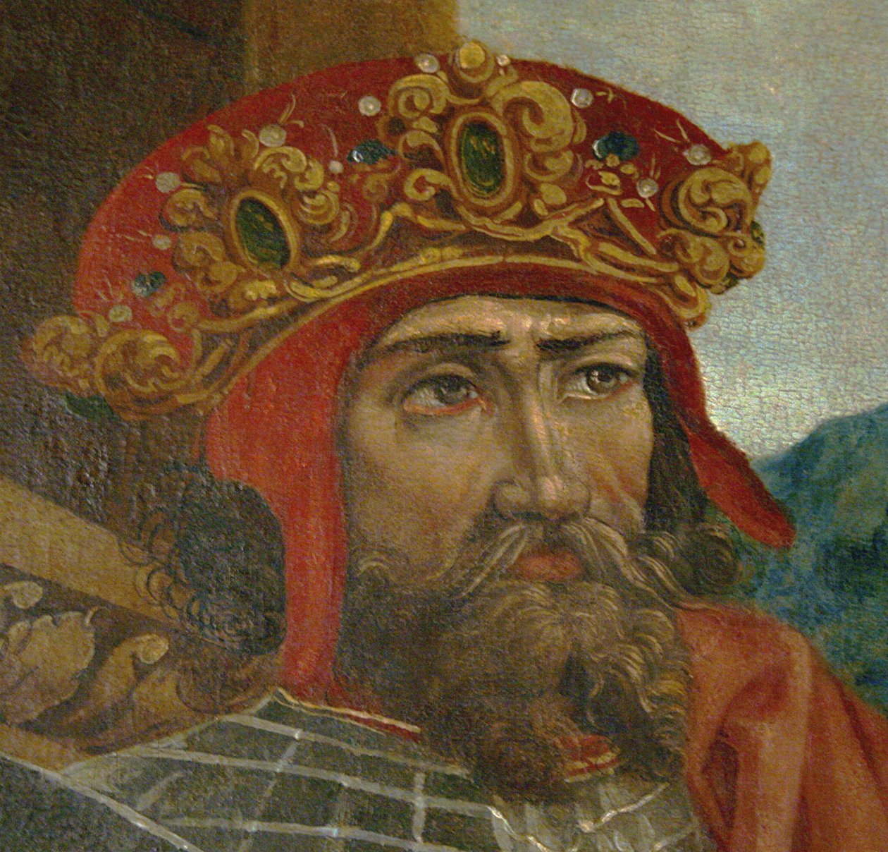 kung Wladyslaw II. Jagiello Detail, ca 1530 av Unbekannt