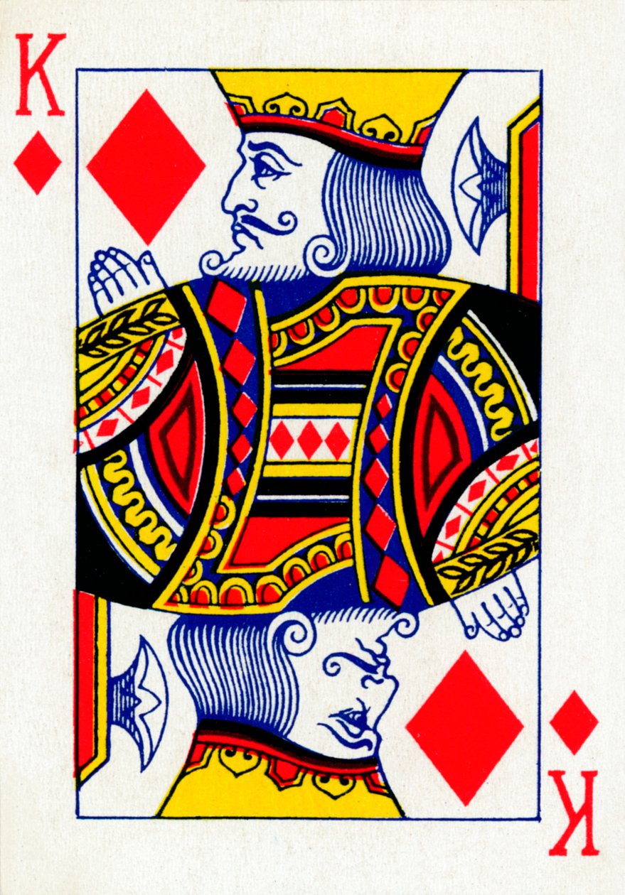 King of Diamonds från en kortlek med Goodall & Son Ltd. spelkort, c1940 av Unbekannt