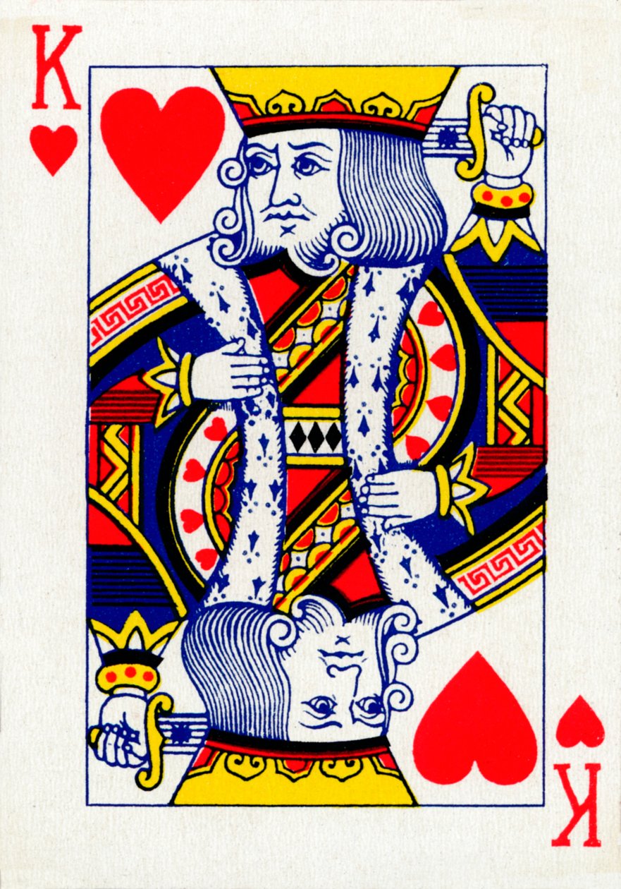 King of Hearts från en kortlek med Goodall & Son Ltd.-spelkort, c1940 av Unbekannt