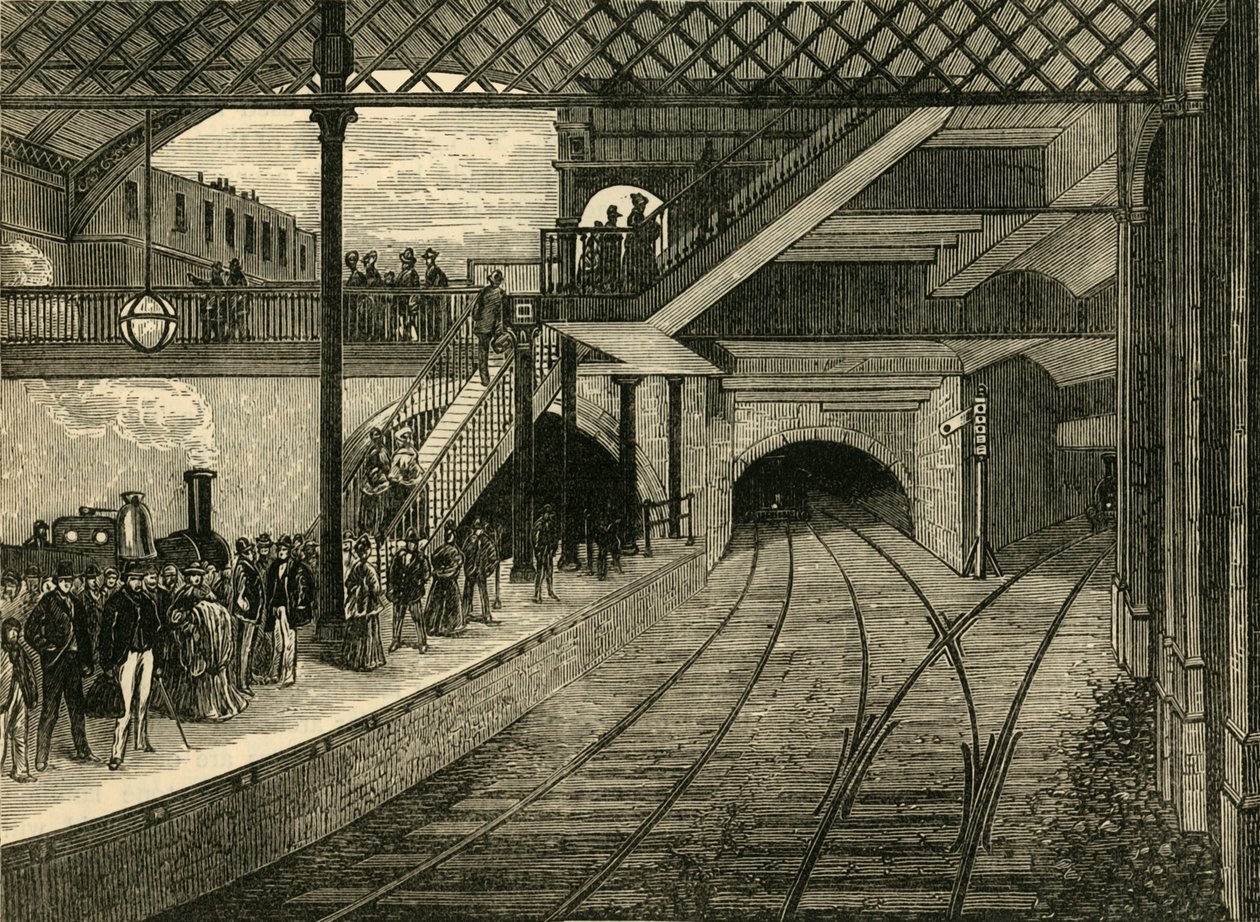 Kings Cross tunnelbanestation 1868, c1876. av Unbekannt