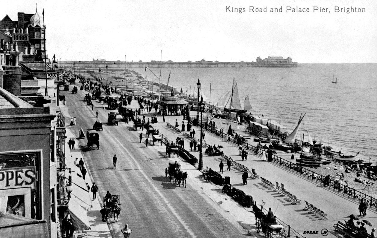 Kings Road och Palace Pier, Brighton, Sussex, tidigt 1900-tal av Unbekannt
