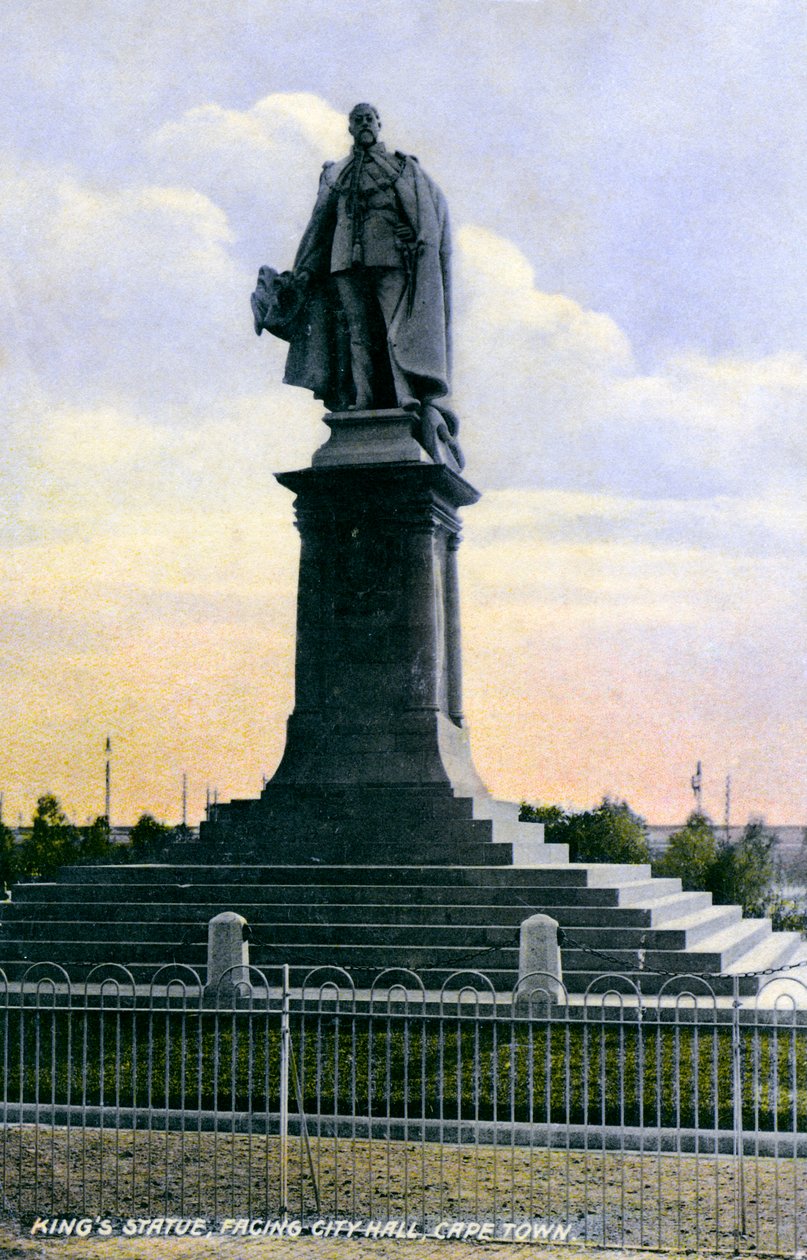Kings Statue, mot stadshuset, Kapstaden, 1900-talet av Unbekannt