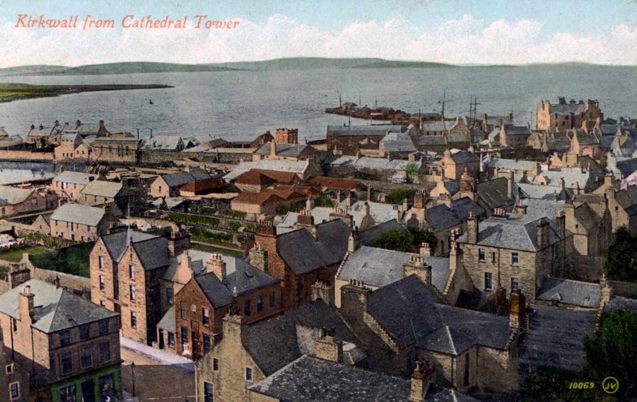 Kirkwall från katedraltornet, Orkney, Skottland, 1900-talet av Unbekannt