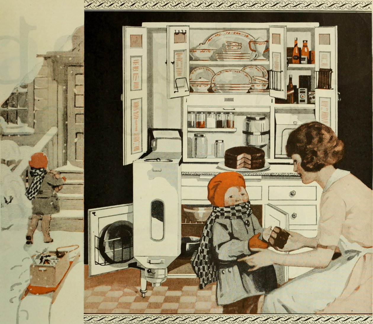 Köksreklam från The Saturday Evening Post, ca 1920-1925. av Unbekannt
