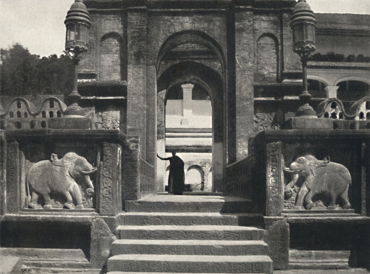 Kloster i den heliga tandens tempel Dalada Maligawa Vihara, Kandy, 1926 av Unbekannt