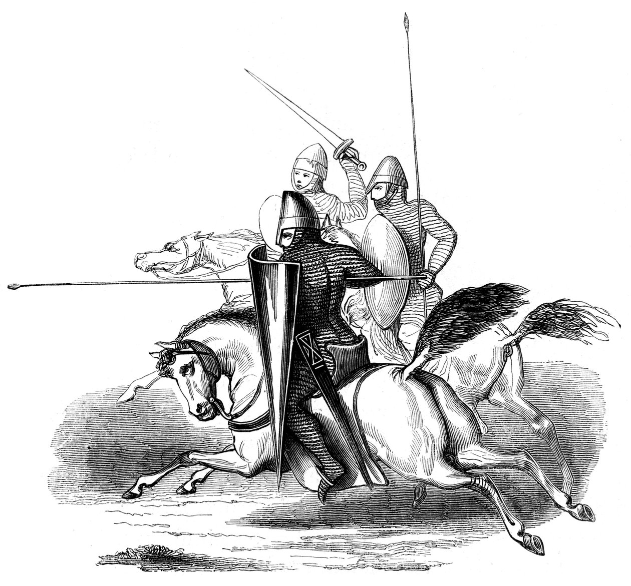 Riddare av kung Ludvig VI av Frankrike, c1300-talet 1849 av Unbekannt