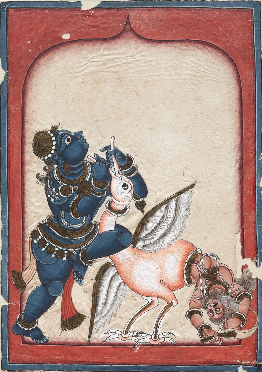 Krishna Vanquishing Clean, sent 1700-tal. av Unbekannt