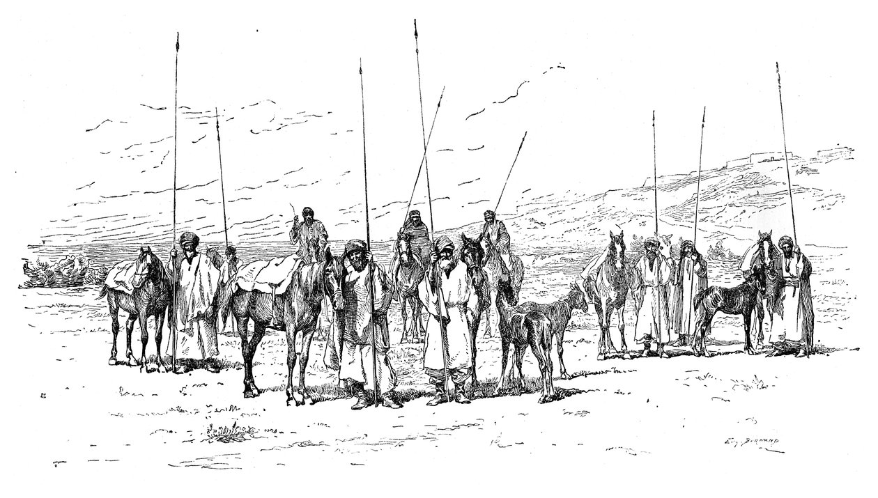 Kurdiskt kavalleri, 1895 av Unbekannt