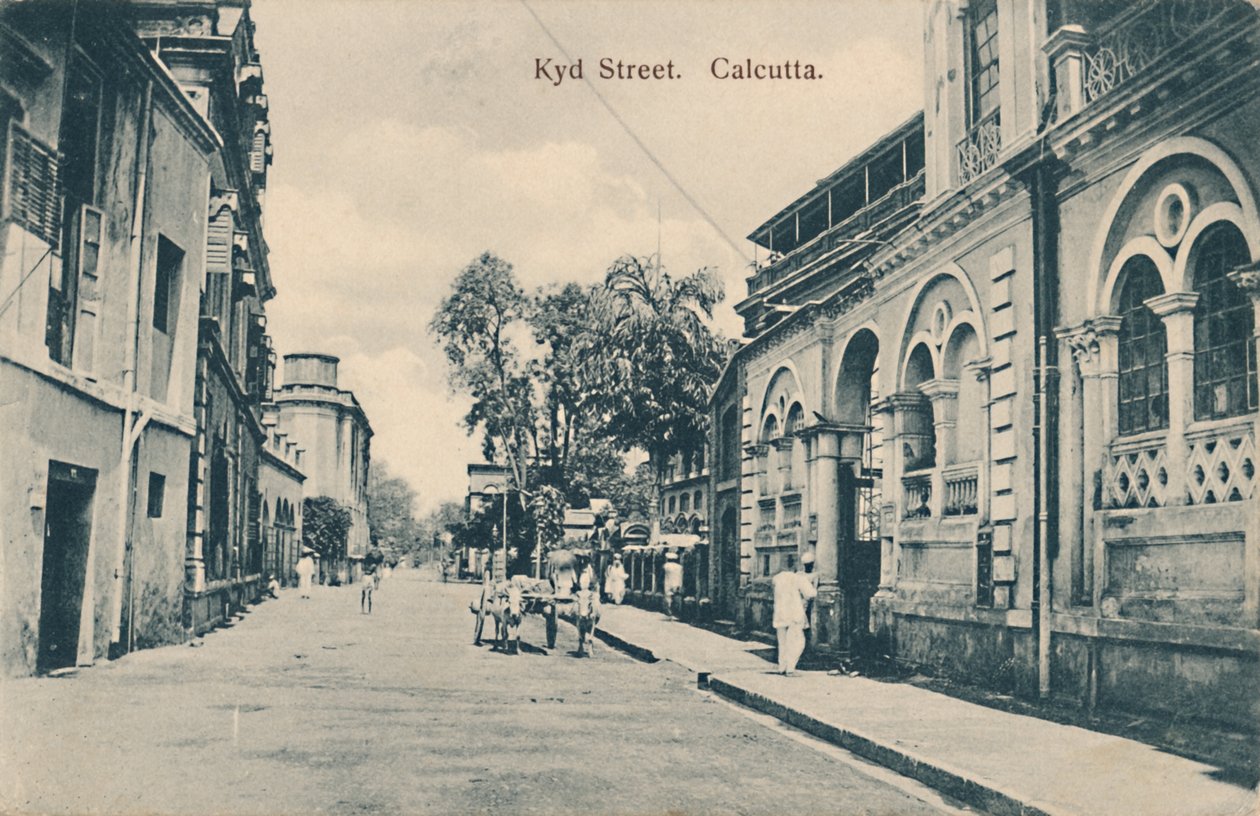 Kyd Street. Calcutta, sent 1800-tidigt 1900-tal. av Unbekannt