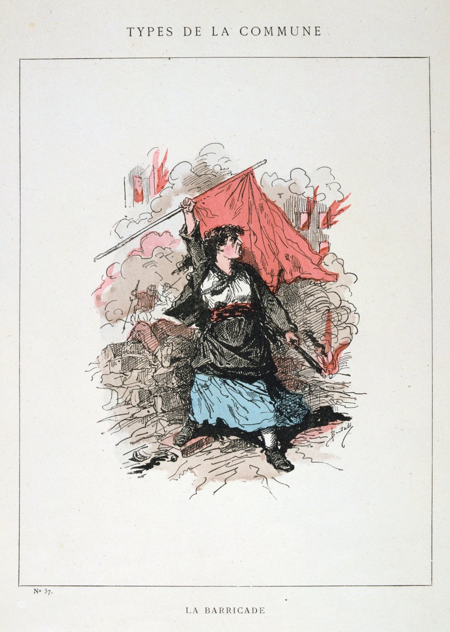 Barrikaden, Paris kommun, 1871 av Unbekannt