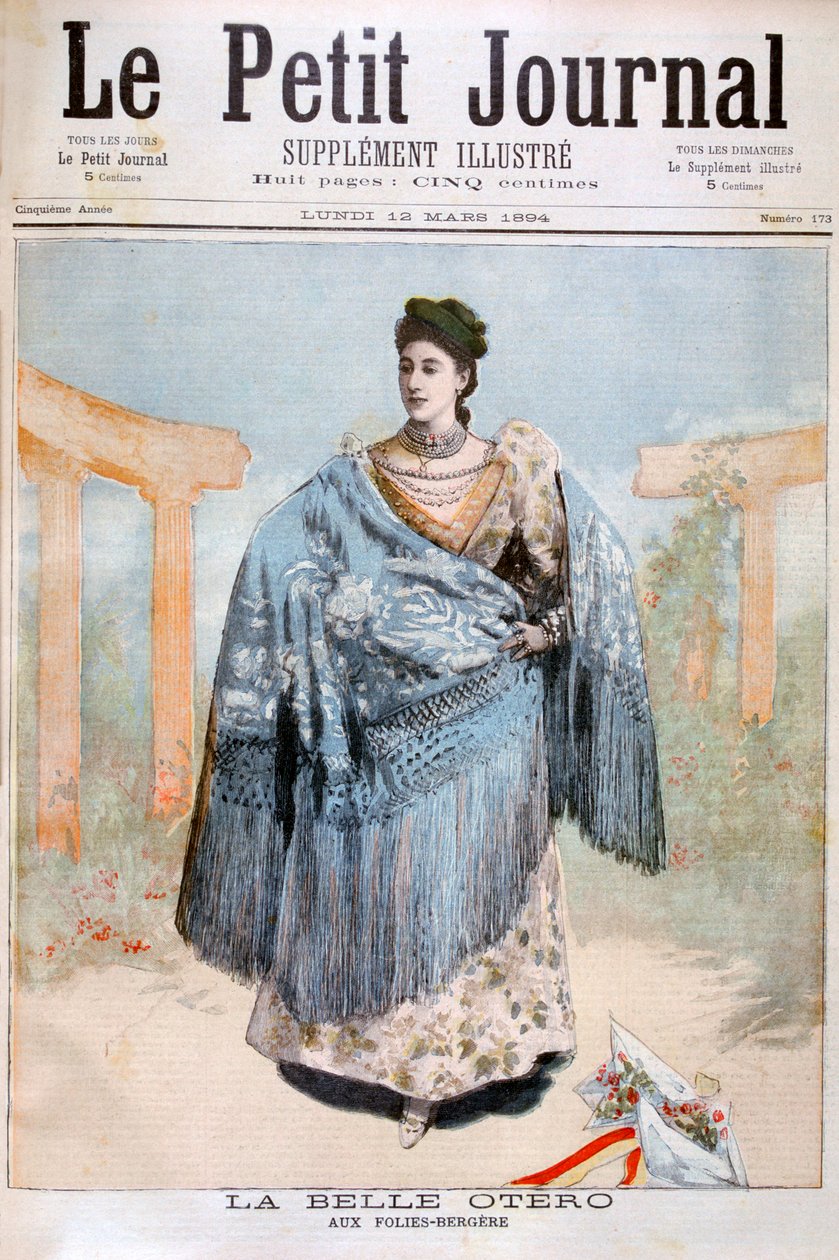 La Belle Otero, spanskfödd dansare, skådespelerska och kurtisan, 1894 av Unbekannt