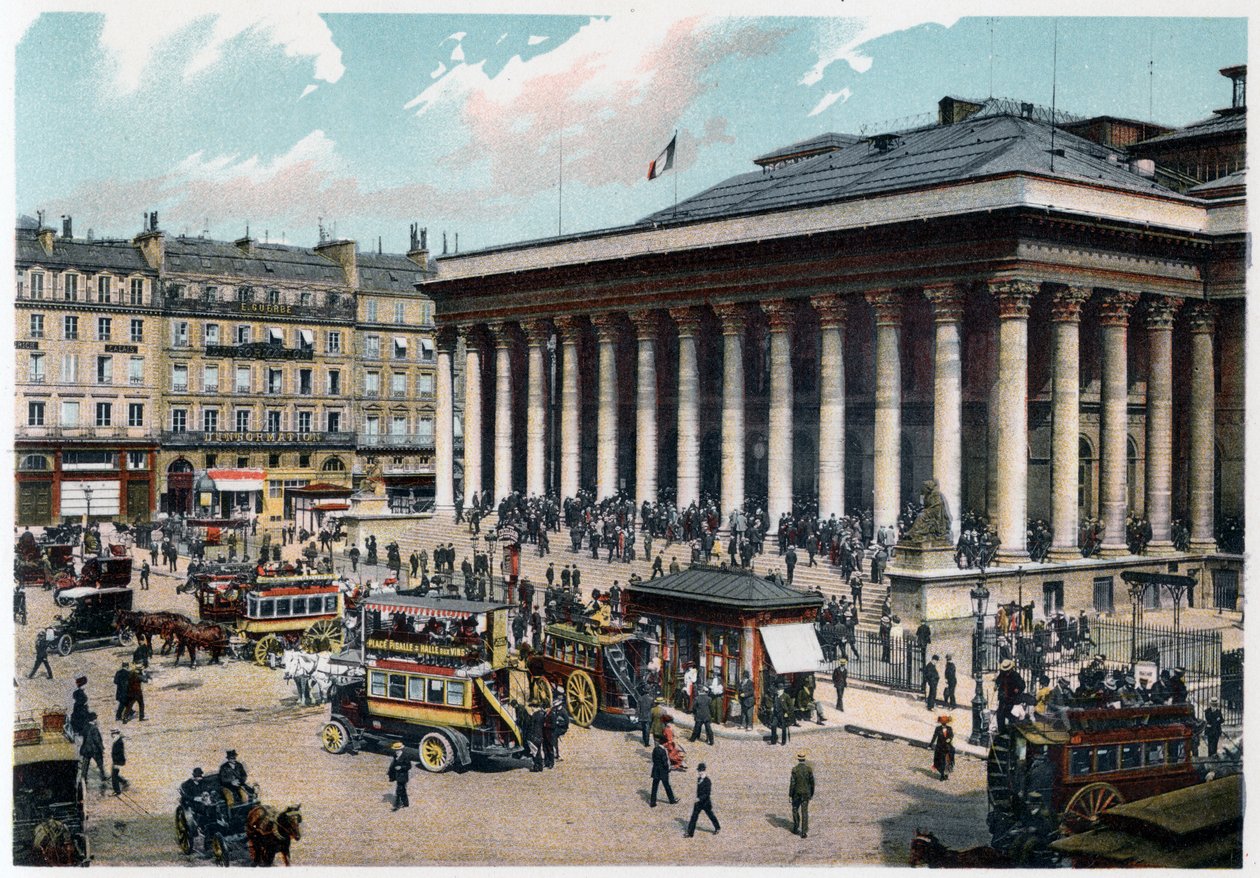 Börsen, Paris, ca 1900 av Unbekannt