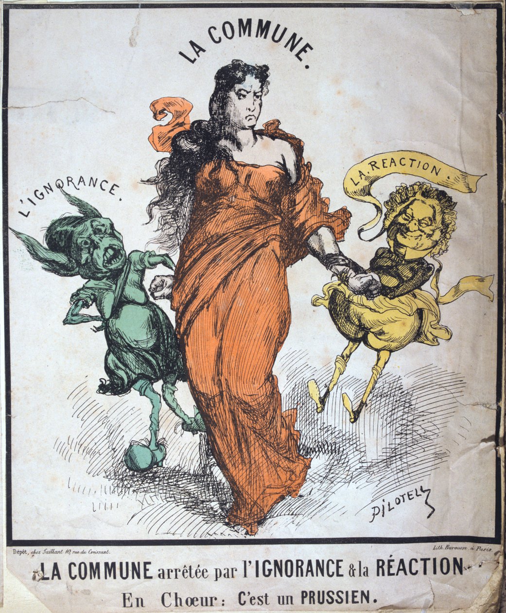 Kommunen arresterad av okunnighet och reaktion, 1871 av Unbekannt