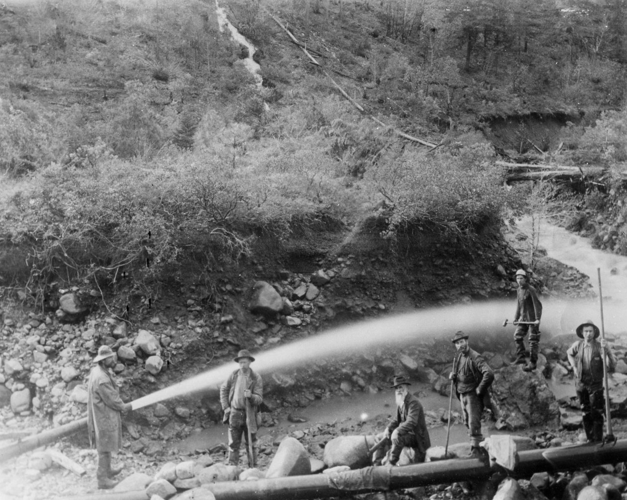 La Grange Mine Crew, Kalifornien, 1890-talet. av Unbekannt
