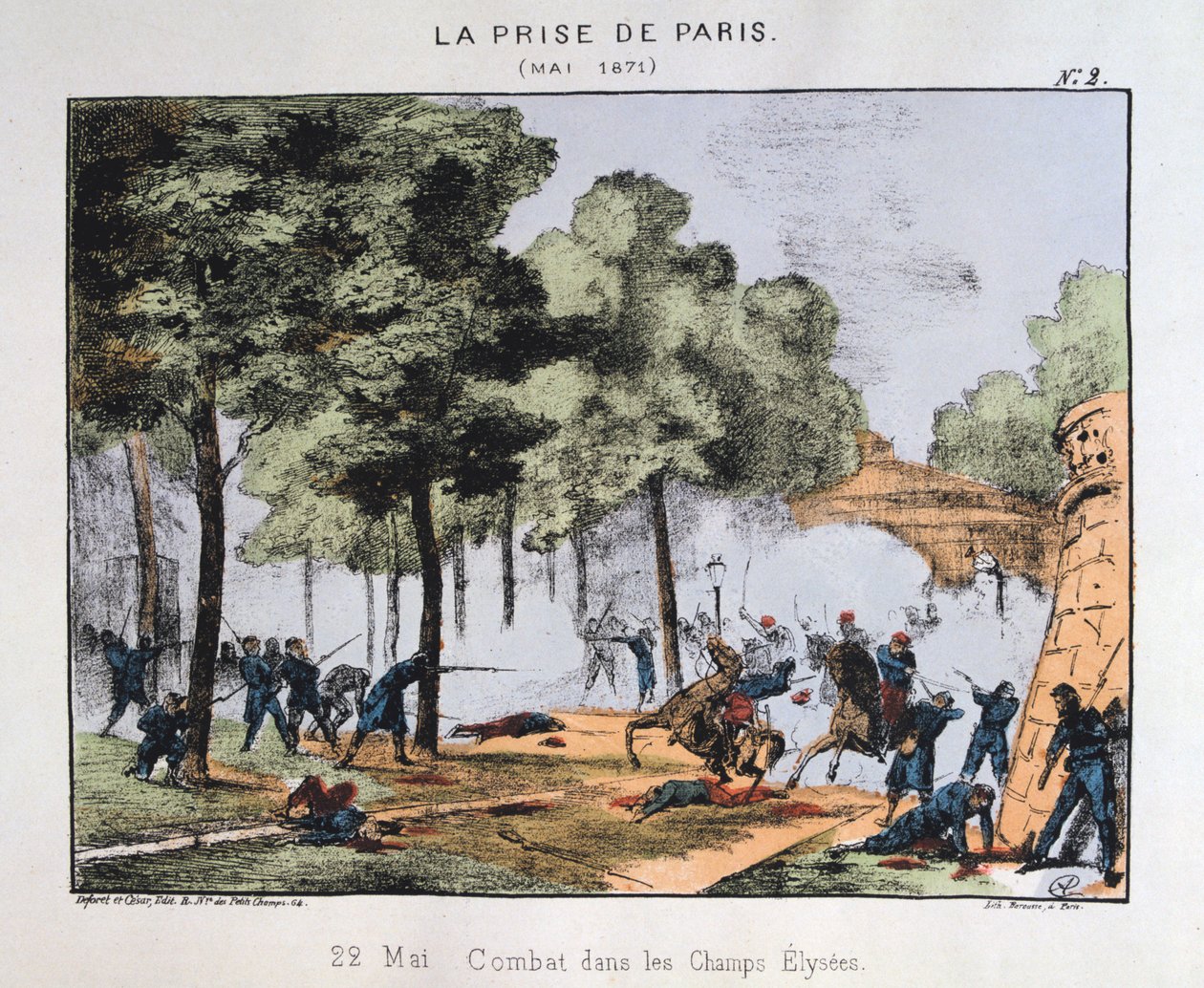 Infångandet av Paris, 22 maj 1871 av Unbekannt