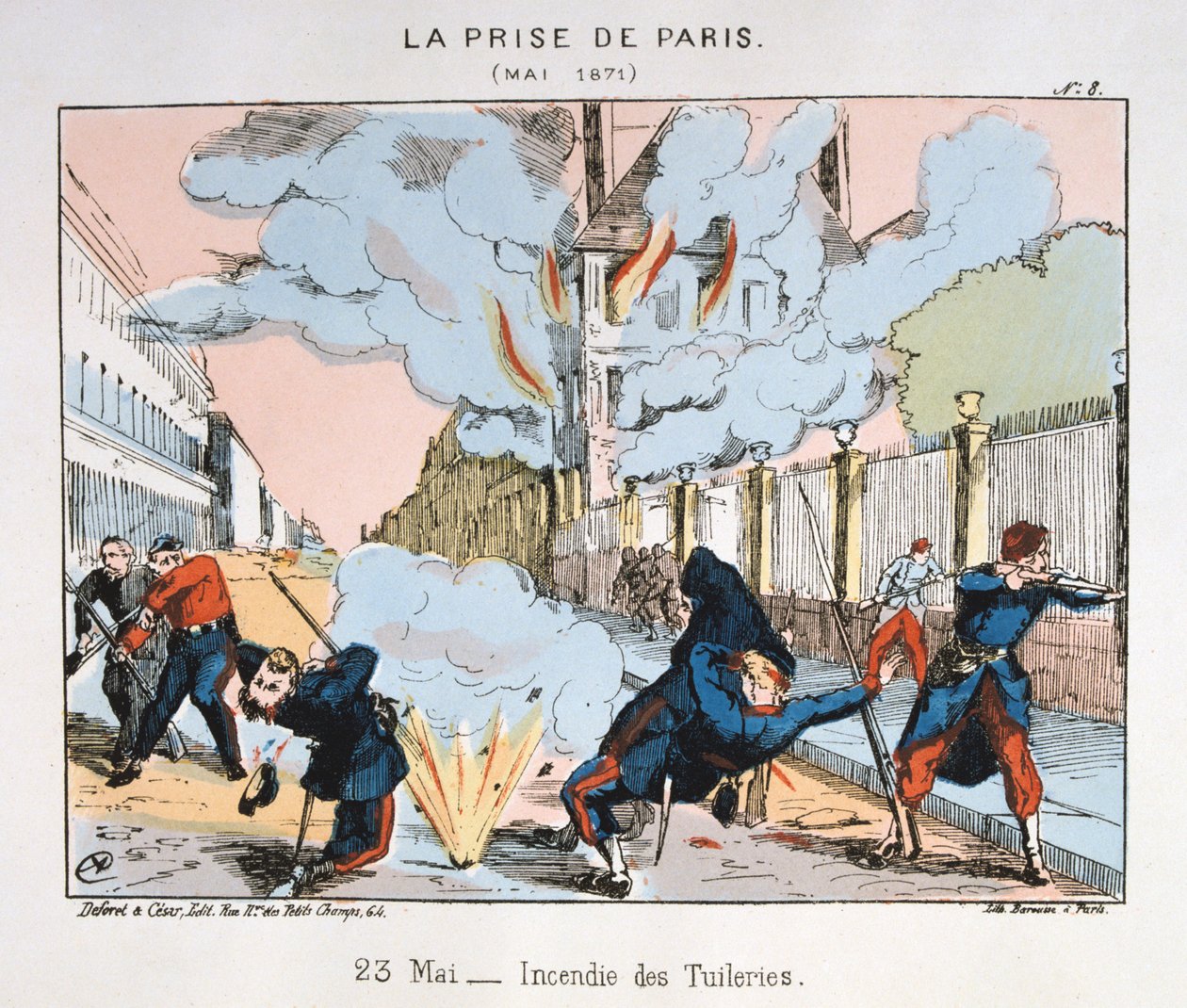 Infångandet av Paris, 23 maj 1871 av Unbekannt