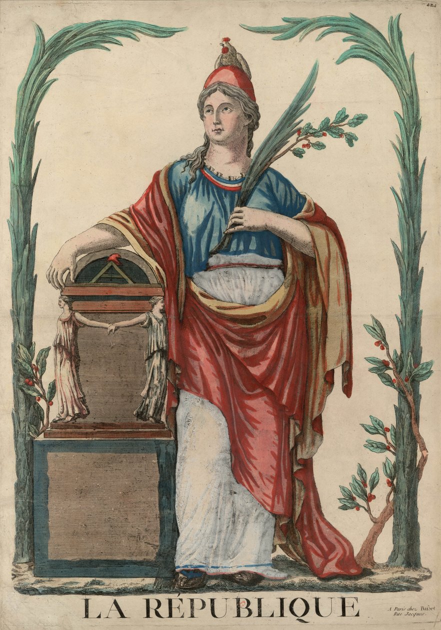La République Allegorisk figur av den franska republiken, 1793. av Unbekannt