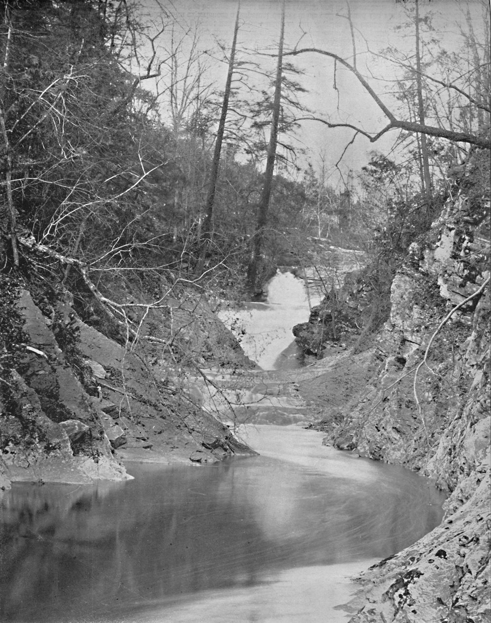 Lace Waterfalls and Dragons Pool, Natural Bridge, Virginia, c1897. av Unbekannt
