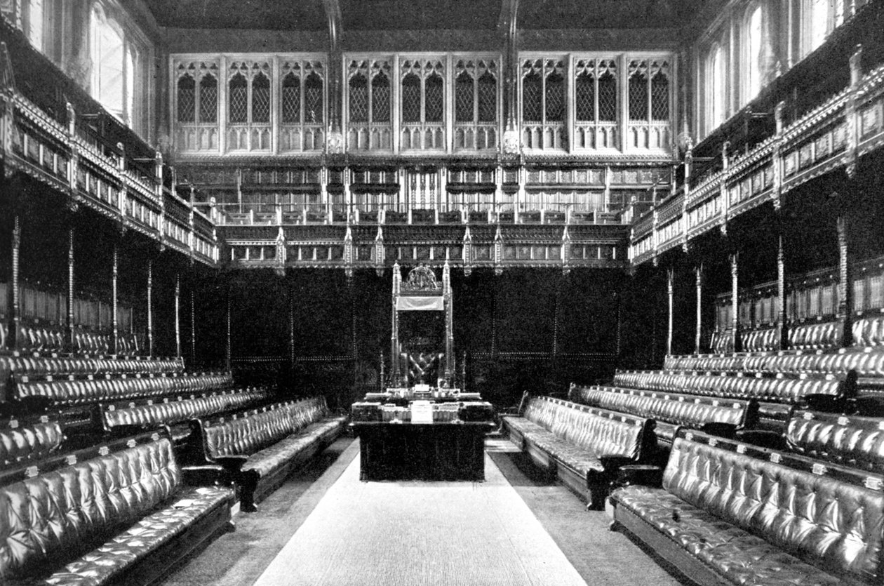 Ladies Grille ovanför Reporters Gallery, House of Commons, Westminster, London, c1905 av Unbekannt